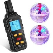 Ghost Equipment Kit, Emf Meter with 2 Motion Light Up CatBalls, Emf Meter Detector Ghost Equipment Black