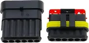 10 Sets Kit 6P 6Pins AMP 1.5 Seal Waterproof Electrical Automotive Wire Connector Plug