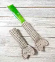handmade crochet freeze pop holder popsicle gogurt mermaid shark tail 2pc