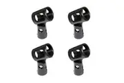 BravoPro MS044x4 4 pieces of Microphone Holder Rubberised I.D. 27-30mm 5/8" thread