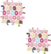 Totority 2pcs Newborn Baby Hooded Towel Burp Cloths Soft Blanket Swaddle Wrap Cotton Tag Blanket for Toddlers