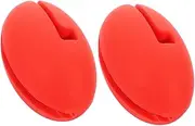2pcs Silicone Thermometer Clip Holder Flexible Temperature Probe Clamp for Pots Heat-Resistant Clip for Accurate Readings Essential Cooking Tool