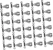 TEHAUX 30Sets Metal Pant Hooks Durable Clothing Fasteners for Trousers Skirts Sturdy Snap Buttons for DIY Sewing for Jackets Coats Fashionable Resistant