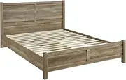King Size Bed Frame Natural Wood Like MDF in Oak Colour