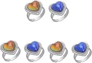 [LIFKOME] 4 Pcs Open Finger Rings Jewelry for Stainless Rings for Women Ring Engagement Ring Promise Ring Stainless Steel Rings for Women Adult Mood Ring To Open Decorate Lovers