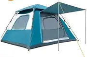 Outdoor Privacy Tent Camping Tent 3-4 Person,Pop Up Tent, Automatic Waterproof Tent with Porch, 2-Door Instant Tent for Family
