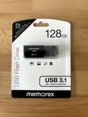 Memorex USB Flash Drive (128GB, USB 3.1) NEW