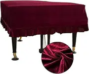 Grand Piano Cover, Grand Piano Cover, Velvet Piano Dustproof Cover for Triangle Piano Full Cover Furniture Anti Scratch Protector Cover Instruments Accessory Washable (Color : Red, Size : M-Medium)