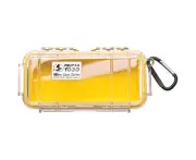 Pelican 1030 Micro Clear Case with Yellow Liner