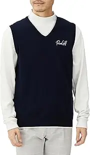[PUMA] Golf Golf Vest, 627599 Men's Cotton V-Neck Knit Vest