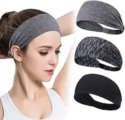 [GoHZQ] 4PCS Women Workout Headband Lightweight Soft Wicking Stretchy Head Wrap Ideal for Sports/Yoga/Pilates/Dancing/Running/Cycling/Fitness Exercise/Travel
