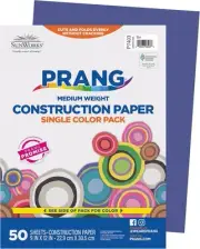 SunWorks 7403 Construction Paper, 9" x 12", 50 Sheets/Pack, Blue