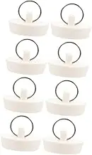 Angoily 8pcs Rubber Bathtub Stoppers Kitchen Sink Stopper Drain Stopper Bathroom Tub Plug Drain Plug Drain White Anti-Blocking Accessories Washbasin Stopper Tub Plug for Bathtub