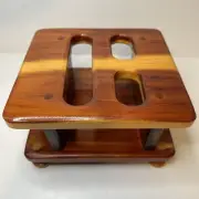 Handmade One Of A Kind Wooden Remote Holder / Cellphone Holder
