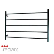 Radiant RTR07 Heated Towel Rail-950 x 600mm-Matte Black-Bottom Right Wiring