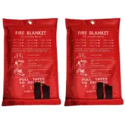 2PCS Emergency Fire Blanket, Fire Blanket, Fire Suppression Blanket for3776