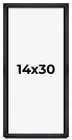 14x30 Shadow Box Frame Black | 1 Inches Deep Real Wood Farmhouse Shadowbox Displ