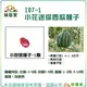 【綠藝家】I07-1.小花迷你西瓜種子1顆 F1 春夏初秋 果重介於1.6-1.8公斤 果皮花斑 微種子型