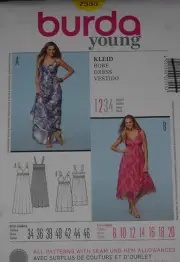Dress Misses Size 8-20 Burda 7555 Sewing Pattern *