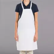 24 PACK White Full Length Bib Apron 34" x 34" W Waist Restaurant Cook Chef Case