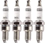 GOOFIT D8TC Spark Plug for 125cc 150cc 200cc 250cc Chinese ATV CF250 Water Cooled Engine Dirt Bike Go Kart Moped Scooter Pack of 4