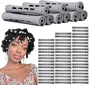 Perm Rods for Short Hair - 60-pieces Perm Styling Rollers - Women Hairstyle Tools Manual Styling Supplies for Barbershop School Beauty Salon Home Travel