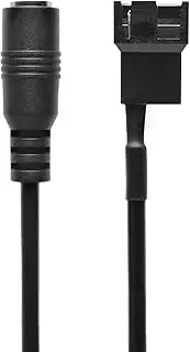 CRJ Female DC Power Supply Plug to PC Case Fan Power Adapter Cable