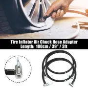 2pcs 39" Lock Air Chuck with Hose for Standard Tire Valve Thread No Air Release