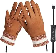 [Generic] Electric Gloves - USB Heating Gloves for Fishing,Cold Weather Touchscreen Gloves, Heated Snowboard Gloves for Outdoor Cycling Driving