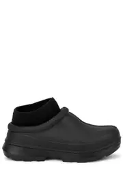 Ugg Tasman Black Rubber Clogs , Clogs, rib Knit Trim - 8 8