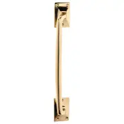 Large Offset Pull Handle, Polished Brass