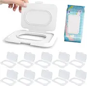 20 Pack Wipes Flip Lid Reusable Adhesive Sticky Dispenser Cover Non-Drying Cap Water Wipe Packs Bag Package Portable Pouch Travel Wet Tissues Paper Towel Holder Countainer