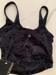 Lululemon Flow Y Bra Size Black 2 Velvet - NEW -