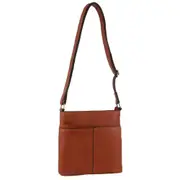 Milleni Ladies Nappa Leather Crossbody Bag For Women's - Cognac