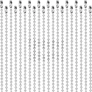 100PCS 100mm Ball Bead Chain Ball Keychain Dog Tag Necklace Beaded Metal Key 2.4mm Beads for Jewelry Making Steel Bead with Connector for Key Craft DIY