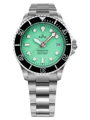 RATIO FreeDiver Sapphire Stainless Steel Green Dial Automatic RTF049 Mens Watch