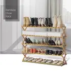 Hallway 39" [COLLAPSIBLE SHOE RACK] Natural Bamboo 5-Tier Boot Storage Organizer