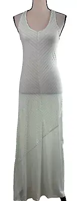 Cynthia Rowley Sleeveless Maxi Dress Striped Round Neck Size XS