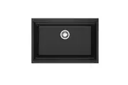 HIGOLD Single Bowl Workstation Kitchen Sink with Steps - Granite Composite - 760mm - Black