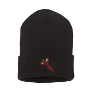 Wildlife decoy pheasant embroidered beanie hat, custom embroidered beanie hat