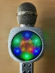 Wireless Express Sing-Along Bling Bluetooth Karaoke Microphone LED Light-up USED