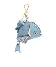 Fish shaped key chain One size cornflower blue