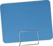 kokiya Desktop Partition Board Tabletop Screen Separate Board Privacy Desk Panel for Countertop, Blue Metal Stand