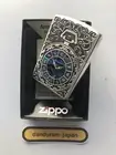Zippo Lighter Armor Case Arabesque Shell Watch Inlay Silver Etching Japan NEW