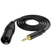 Premium 3.5 mm to XLR 3-Pin Male Plug Microphone Mic Cable Wire For Phone Laptop