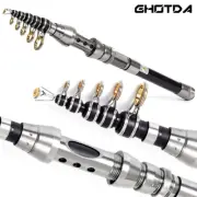 Carbon Telescopic Pole 1.5M 1.8M 2.1M 2.4M Multifunction Fishing Rod Portable Tr