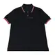 PRADA黑白橡膠LOGO紅白條紋設計純棉短袖POLO衫(S/M/L/黑)