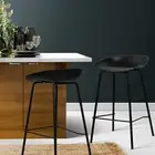 Bar Stools Stool Set of 2 Kitchen Swivel Counter Barstools Dining Chair Metal Bl