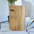 Acacia Solid Wood Stool Indoor/Outdoor Natural Timber Side Table Stand