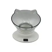 Zeez Single Elevated Tilted Cat Bowl White
